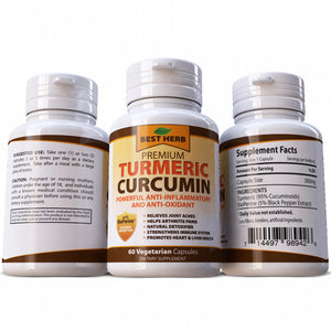 Turmeric Premium Curcumin 95% With Black Pepper (BioPerine) Capsules
