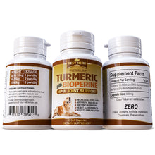 Load image into Gallery viewer, Turmeric Curcumin Capsules Supplement For Dogs / Pets Hip Stiff Joint Support Tumeric