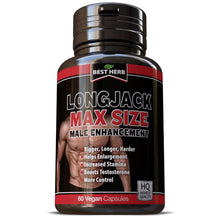 Load image into Gallery viewer, LongJack Max Size Male Enhancement Sexual Stamina Booster Health 100% Natural Herbal Supplement Pills