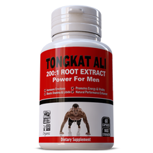 Load image into Gallery viewer, Tongkat Ali Power For Men 200:1 Root Extract Premium Wild Grade 'A' 100% Natural Herbal Supplement Pills