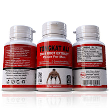 Load image into Gallery viewer, Tongkat Ali Power For Men 200:1 Root Extract Premium Wild Grade 'A' 100% Natural Herbal Supplement Pills