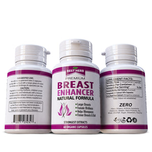 Breast Growth PLUS Pueraria Mirfica Fenugreek & Dong Quai Extracts Bust Enlargement Firming Pills
