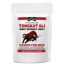 Load image into Gallery viewer, 240 x Capsules / Pills Tongkat Ali Best Herb Root Premium Wild Grade 'A' Extract 200:1 Power For men 100% Natural Herbal Supplement