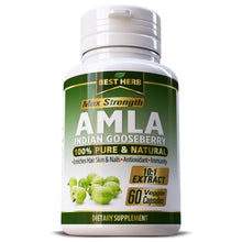 Load image into Gallery viewer, Best Herb Amla Indian Gooseberry Herbal Supplement Capsules Pills 