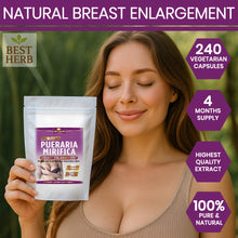 Load image into Gallery viewer, 240 X Capsules / Pills Pueraria Mirfica Best Herb Bigger Breasts Growth Farmed Extract Bust Enlargement Butt Firming