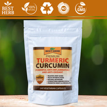 Load image into Gallery viewer, 240 x Capsules Premium 10,000mg Extract Turmeric Curcumin 95% With Black Pepper (BioPerine)