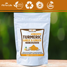 Load image into Gallery viewer, 240 x Capsules Strongest Extract Turmeric (Curcumin 95%) with Garlic, Ginger &amp; Black Pepper (BioPerine)