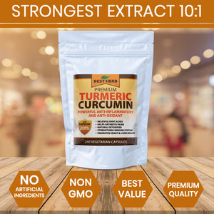 240 x Capsules Premium 10,000mg Extract Turmeric Curcumin 95% With Black Pepper (BioPerine)