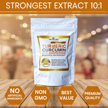 Load image into Gallery viewer, 240 x Capsules Turmeric Curcumin 95% With Black Pepper (BioPerine) Strongest 10,000mg Extract