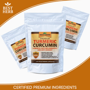 240 x Capsules Premium 10,000mg Extract Turmeric Curcumin 95% With Black Pepper (BioPerine)