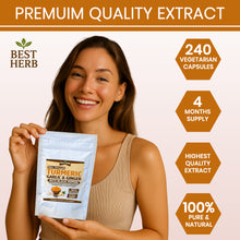 Load image into Gallery viewer, 240 x Capsules Premium Extract Turmeric (Curcumin 95%) with Garlic, Ginger &amp; Black Pepper (BioPerine)