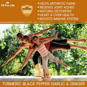 240 x Capsules Strongest Extract Turmeric (Curcumin 95%) with Garlic, Ginger & Black Pepper (BioPerine)