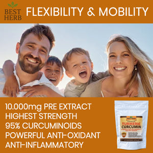 240 x Capsules Premium 10,000mg Extract Turmeric Curcumin 95% With Black Pepper (BioPerine)