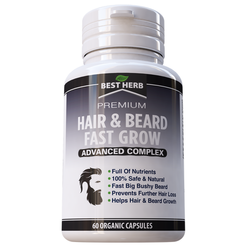 Hair & Beard Growth Formula Manlier Fuller Beard Growth Pills Capsules