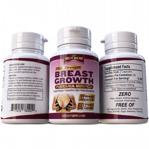 Breast Growth Pueraria Mirfica Farmed Extract Bust Enlargement Firming Pills