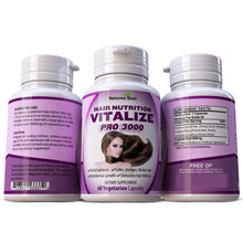 Load image into Gallery viewer, Hair Nutrition Vitalize Pro 3000 Herbal Supplement Grow Stronger Hair Capsules