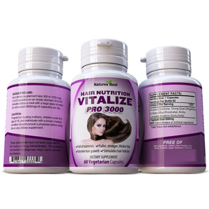 Hair Nutrition Vitalize Pro 3000 Herbal Supplement Grow Stronger Hair Capsules