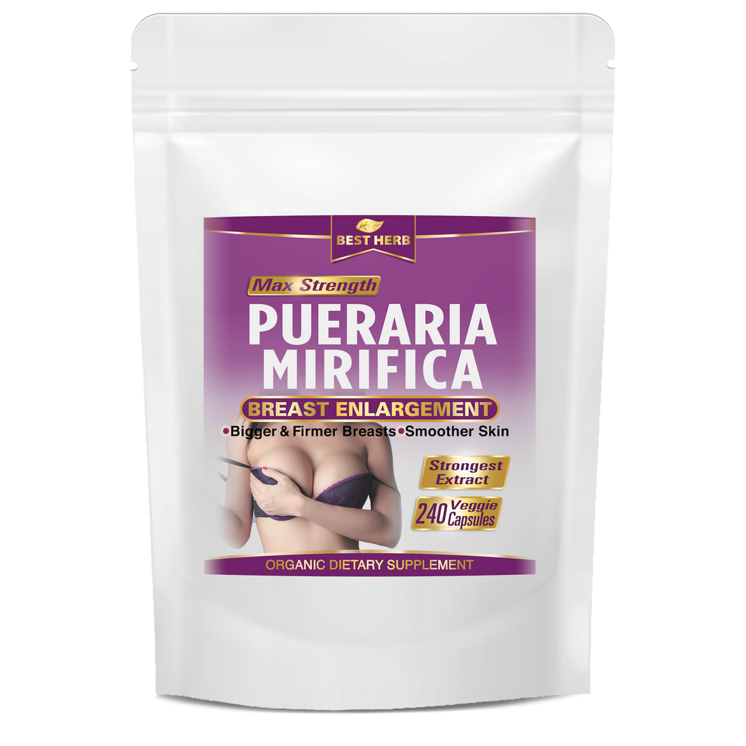 240 X Capsules / Pills Pueraria Mirfica Best Herb Bigger Breasts Growth Farmed Extract Bust Enlargement Butt Firming