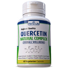 Load image into Gallery viewer, Natural Quercetin Fit For Life Herbal Blend Stress &amp; Cognitive function, Immune Support, Inflammation Relief, Antioxidant Power &amp; Metabolism Boost, Heart &amp; Liver Health