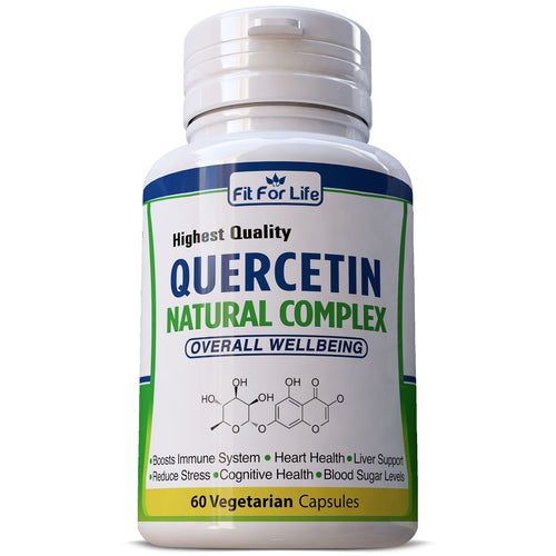 Natural Quercetin Fit For Life Herbal Blend Stress & Cognitive function, Immune Support, Inflammation Relief, Antioxidant Power & Metabolism Boost, Heart & Liver Health