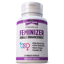 Load image into Gallery viewer, Feminizer PLUS with Pueraria Mirifica Extract &amp; Fenugreek Extract Premium 100% Natural Herbal Supplement LGBT Pills Breast Grow