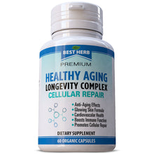 Load image into Gallery viewer, Premium Best Herb Healthy Aging Herbal Longevity Complex, Cellular Repair, Supports Vitality, Energy, Skin Health &amp; Cognitive Function