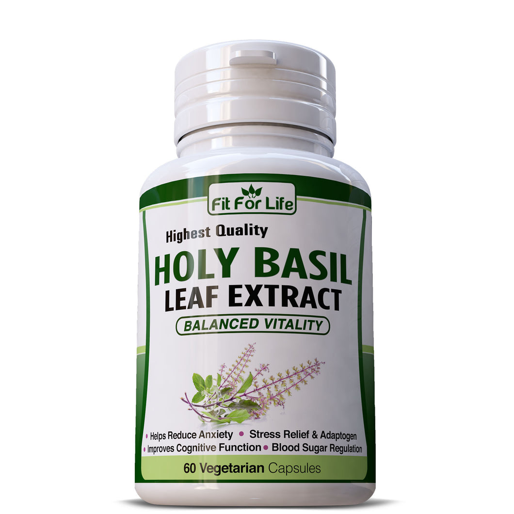 Natural Holy Basil Supplement: Supports Stress Relief, Mental Clarity, and Immune Health