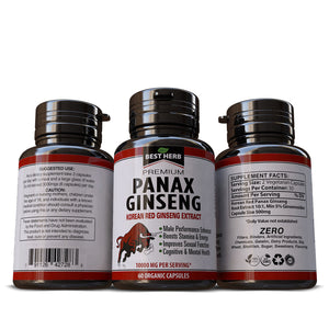 KOREAN RED PANAX GINSENG HIGH STRENGTH GINSENOSIDES EXTRACT BEST HERB PREMIUM SUPPLEMENT