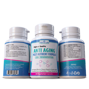 Fit For Life Anti-Aging Herbal Supplement Multi Nutrient, Vitality, Energy, Skin Health & Cognitive Function