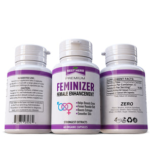 Feminizer PLUS with Pueraria Mirifica Extract & Fenugreek Extract Premium 100% Natural Herbal Supplement LGBT Pills Breast Grow