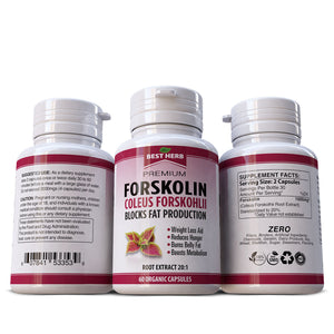 Forskolin (COLEUS FORSKOHLII) 20% Extract Weight Loss Slimming Keto Diet Pills