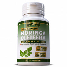 Load image into Gallery viewer, Best Herb Moringa Oleifera Extract Multi Vitamin Herbal Supplement Capsules Pills
