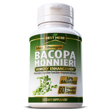 Load image into Gallery viewer, Best Herb Bacopa Monnieri Herbal Supplement Capsules