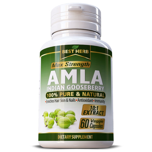 Best Herb Amla Indian Gooseberry Herbal Supplement Capsules Pills 