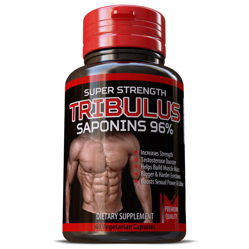 Tribulus Terrestris Saponins 96% Strongest Extract 15:1 Bigger Muscles 100% Natural Herbal Supplement Pills