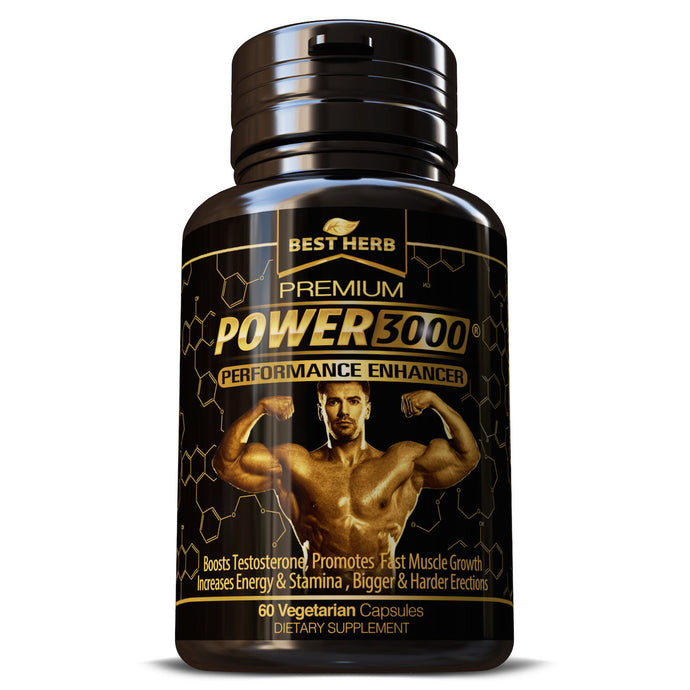 Powew 3000 Herbal Supplement Capsules Male Performance Enhancer Capsules Pills